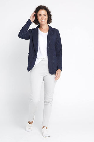 Cheryl Blazer - Navy/Pinstripe - Goupick