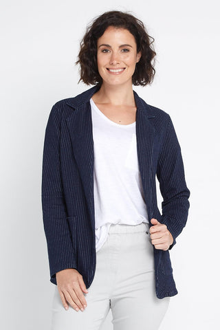 Cheryl Blazer - Navy/Pinstripe - Goupick