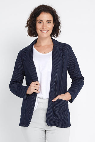 Cheryl Blazer - Navy/Pinstripe - Goupick