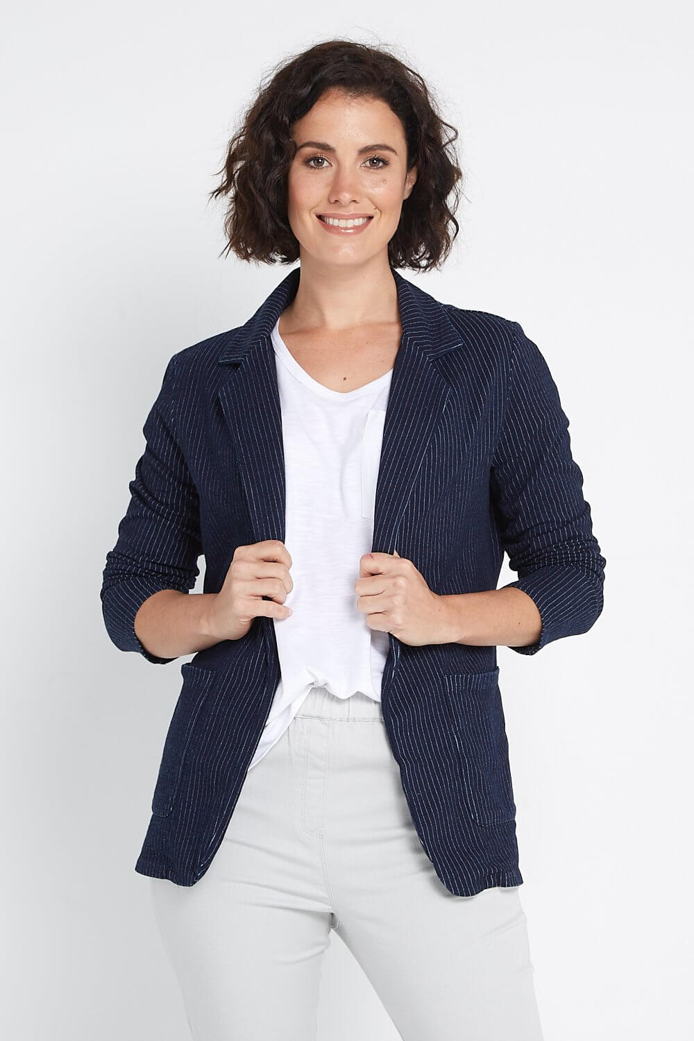 Cheryl Blazer - Navy/Pinstripe - Goupick