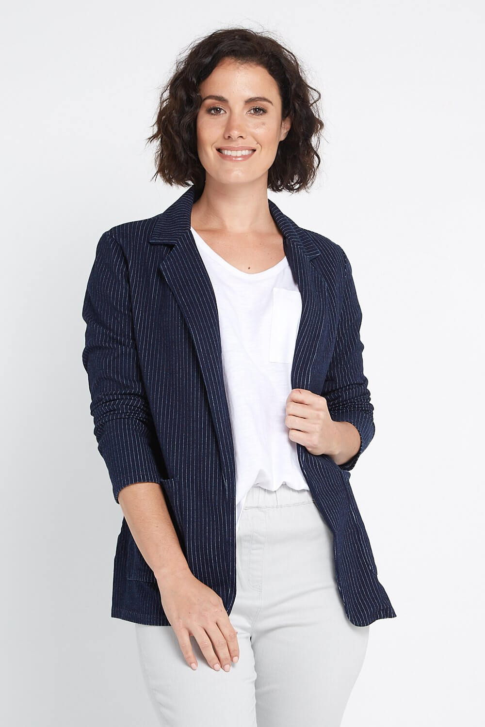 Cheryl Blazer - Navy/Pinstripe - Goupick