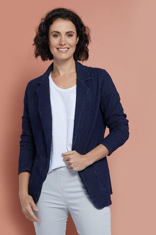 Cheryl Blazer - Navy/Pinstripe - Goupick