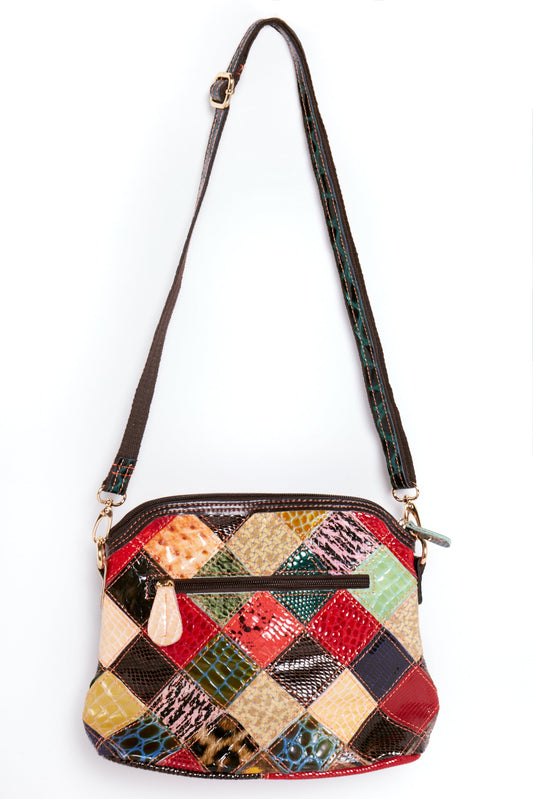 Multi Patchwork Shoulder Bag
