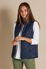 Kelly Reversible Puffer Vest - Navy Spot - Goupick