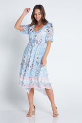 Aubrie Chiffon Dress - Spring Bloom - Goupick