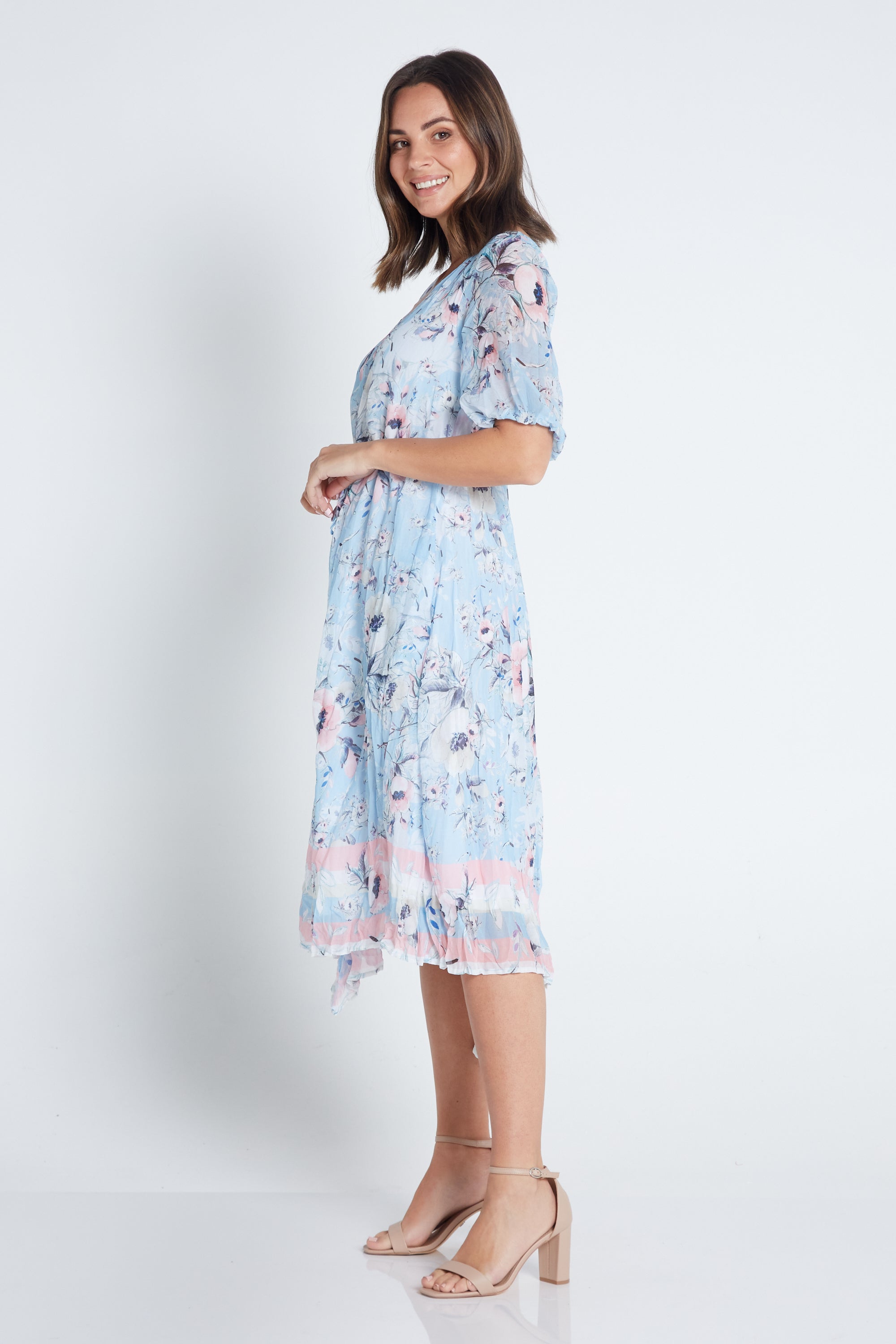 Aubrie Chiffon Dress - Spring Bloom - Goupick