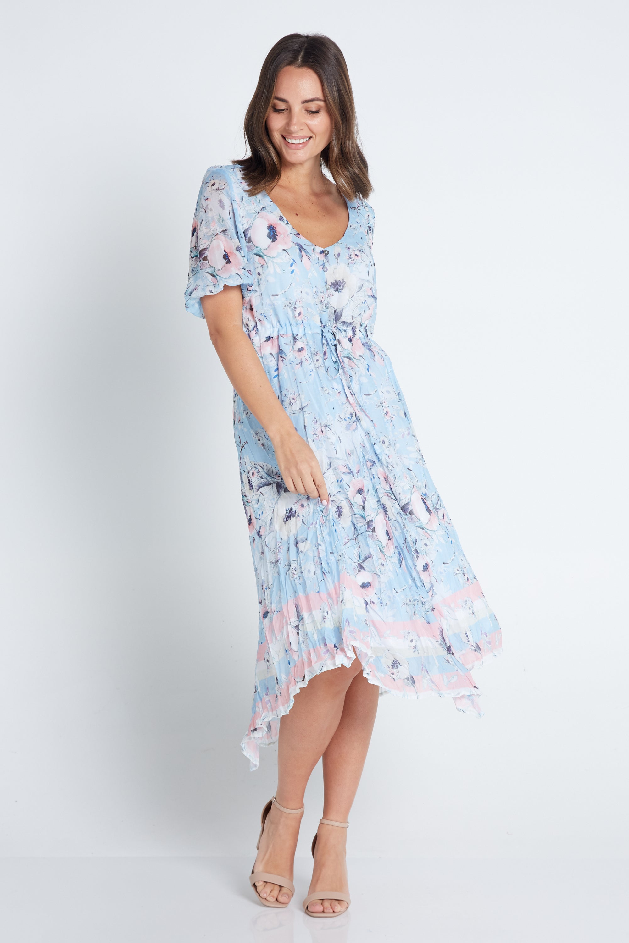 Aubrie Chiffon Dress - Spring Bloom - Goupick