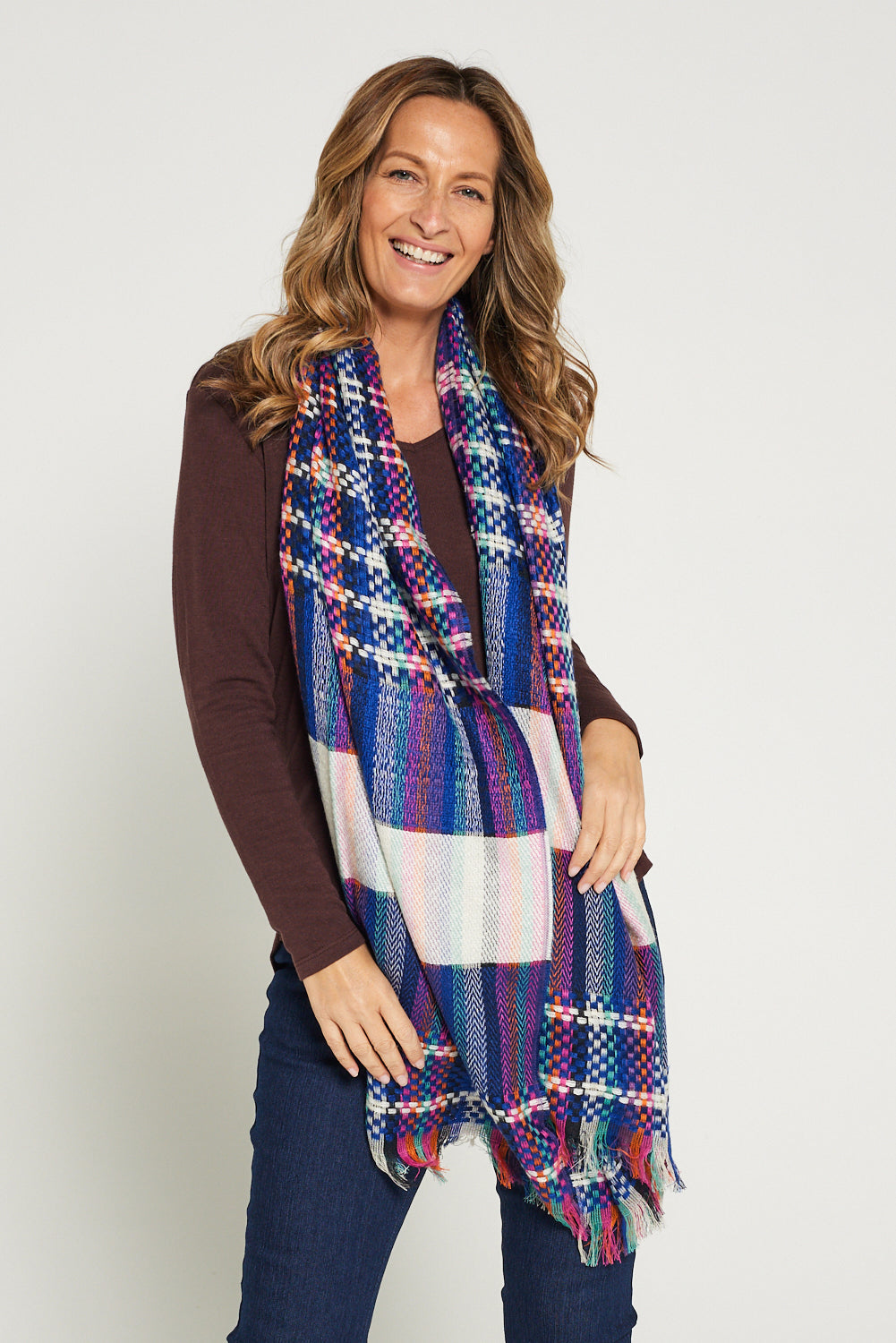 Shay Scarf - Royal Blue/Multi - Goupick