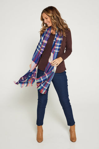 Shay Scarf - Royal Blue/Multi - Goupick