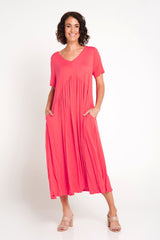 Gladys Dress - Melon - Goupick