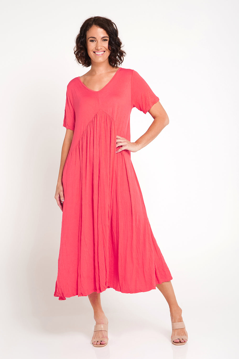 Gladys Dress - Melon - Goupick