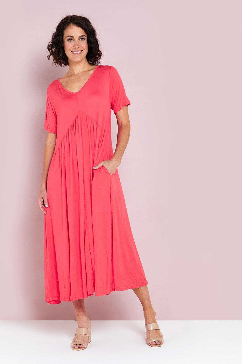 Gladys Dress - Melon - Goupick