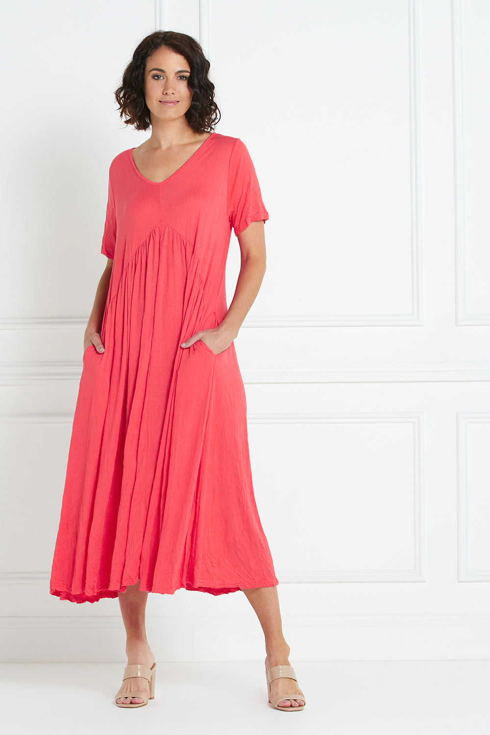 Gladys Dress - Melon - Goupick