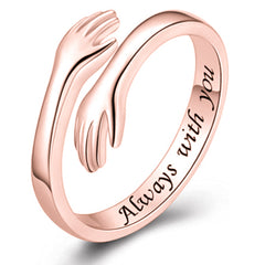 Adjustable I Love You Forever Hug Rings