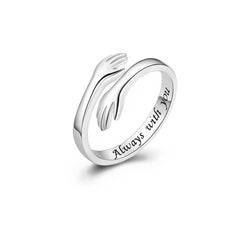 Adjustable I Love You Forever Hug Rings