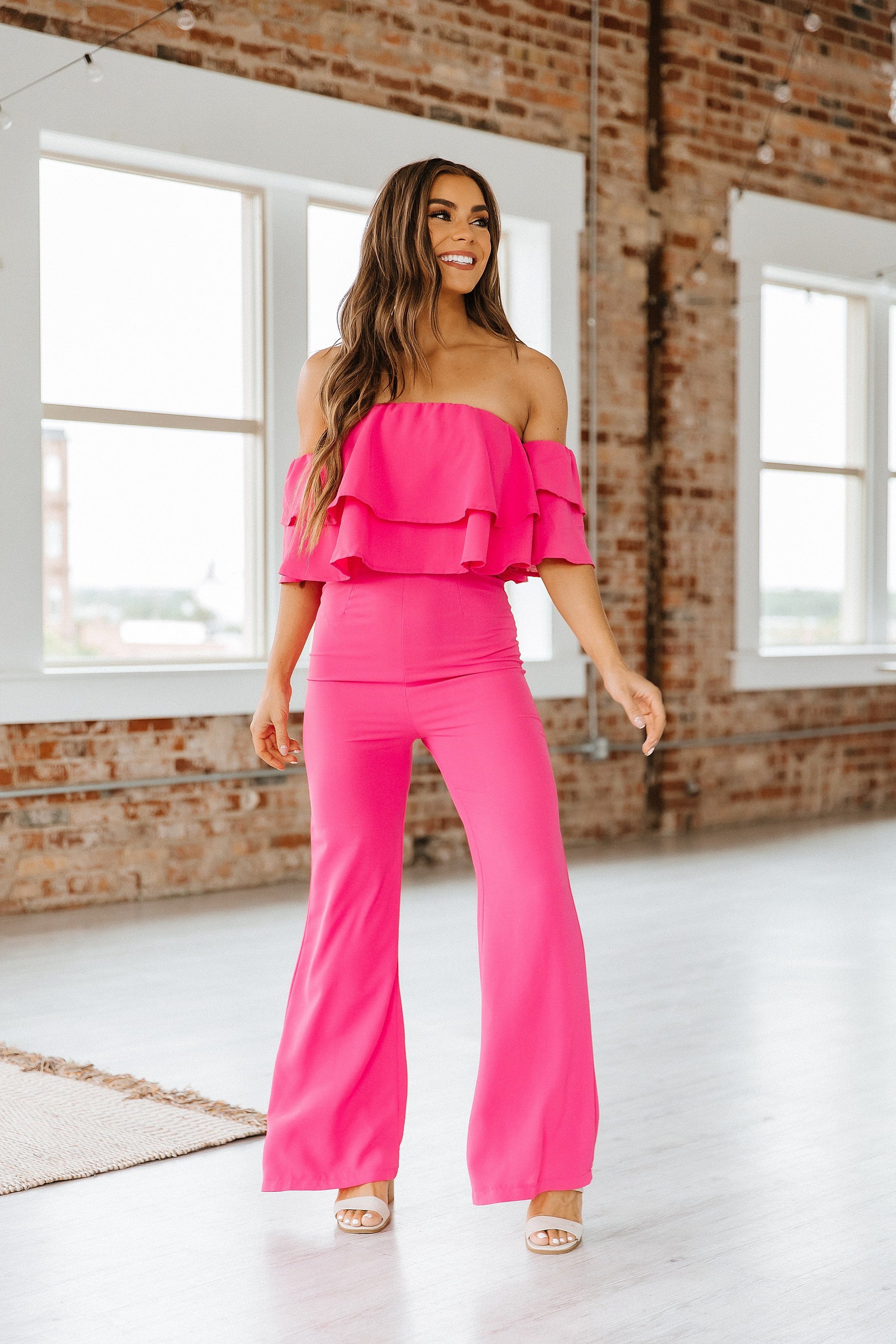 Chic Ruffle Backless Jumpsuit - Goupick