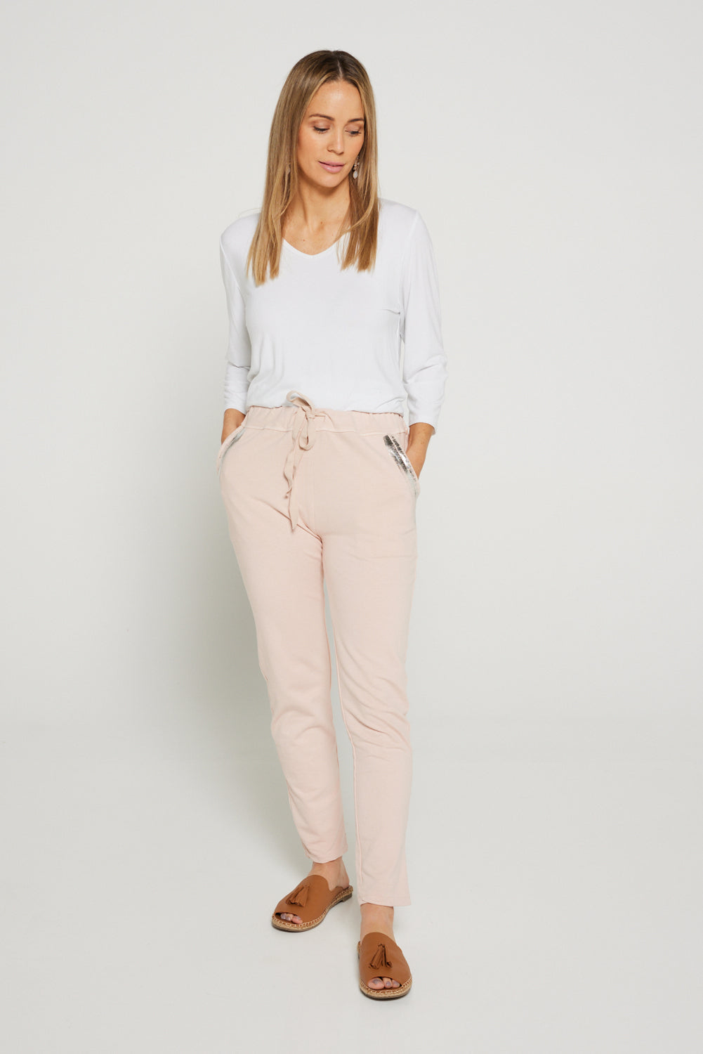 Julie Cotton Pants - Rosa - Goupick