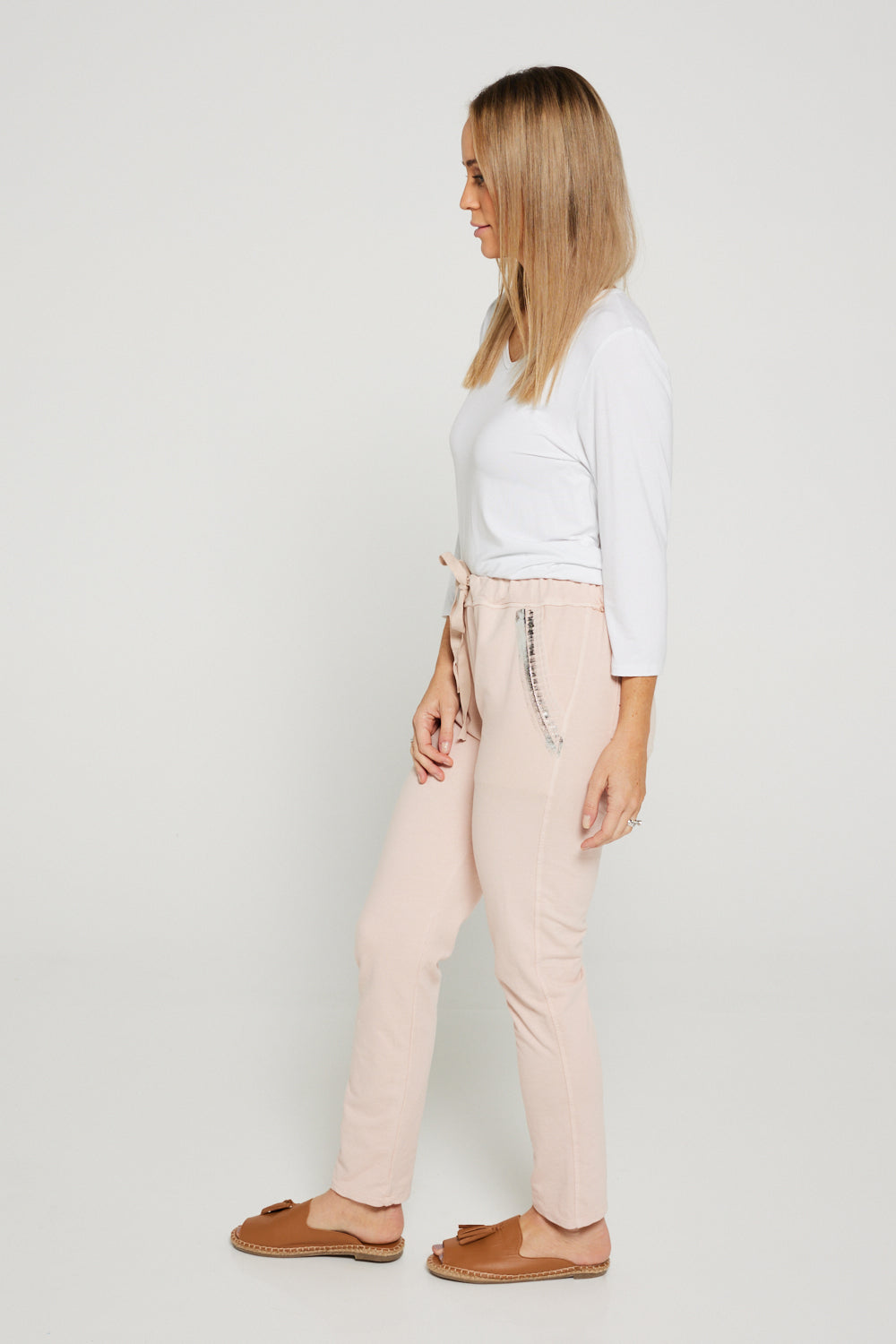 Julie Cotton Pants - Rosa - Goupick