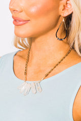 Crystal Drop Suede Necklace - Goupick