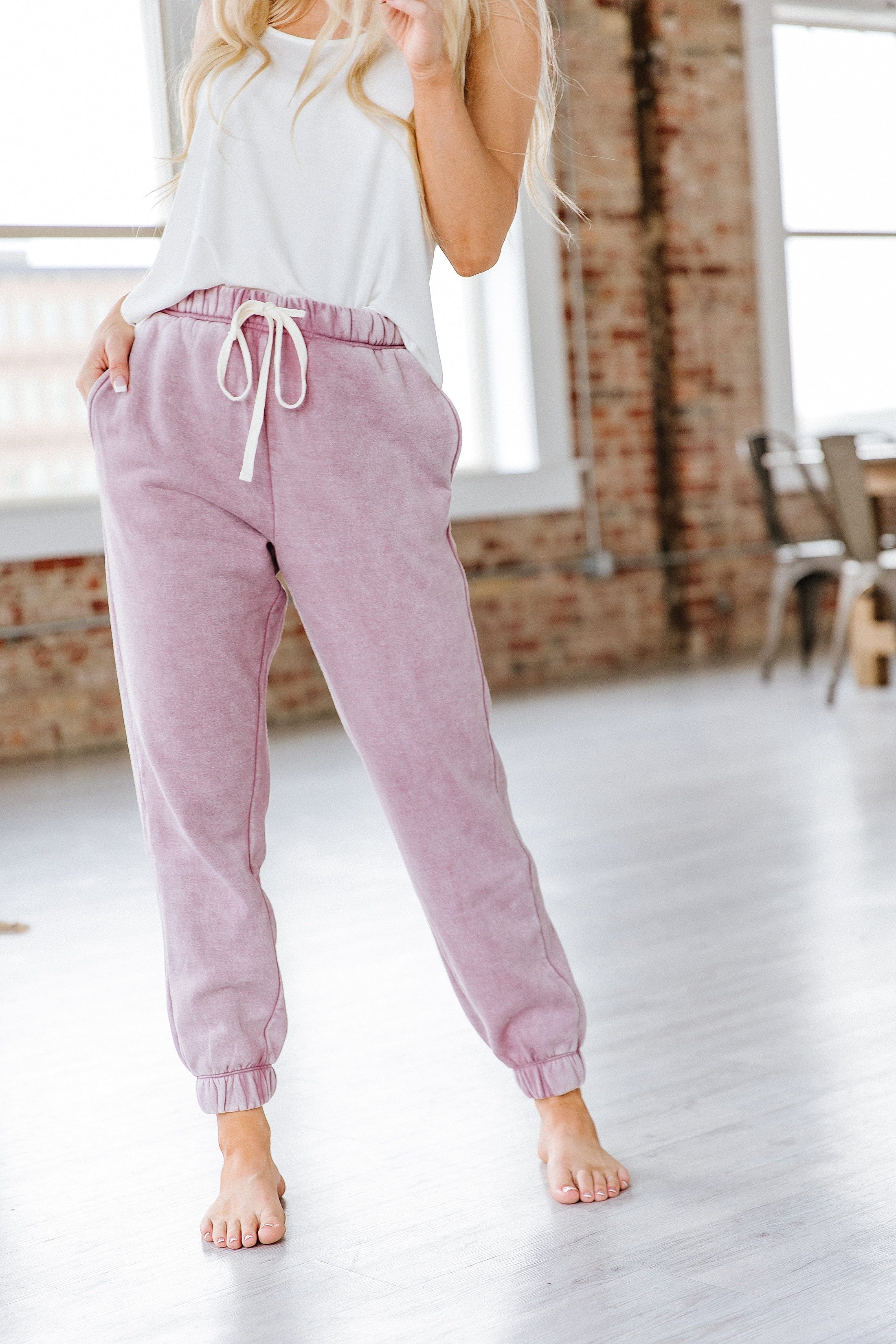 Laura Acid Wash Sweatpants - Goupick