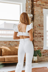 Donna Ruffled Flare Bottom Jumpsuit - Goupick