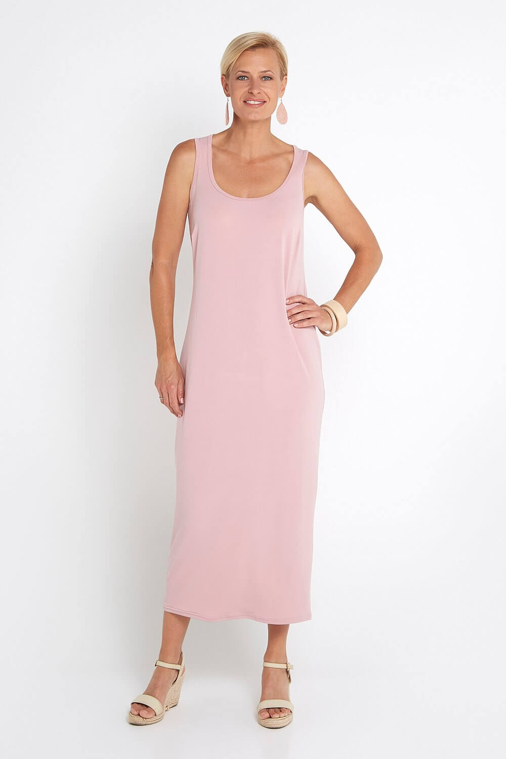 Norma Midi Stretch Slip - Blush - Goupick