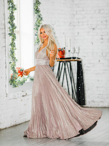 Kara Pleated Gown - Size 12 - Goupick