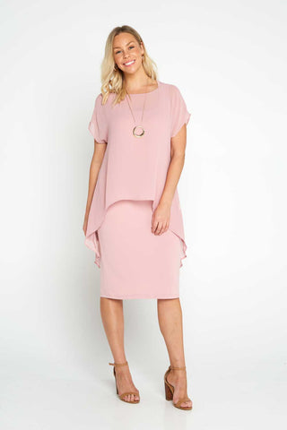 Amelie Chiffon Top - Blush - Goupick