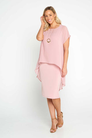 Amelie Chiffon Top - Blush - Goupick