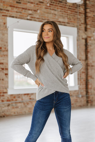 Kyomi Knit Wrap Top - Goupick