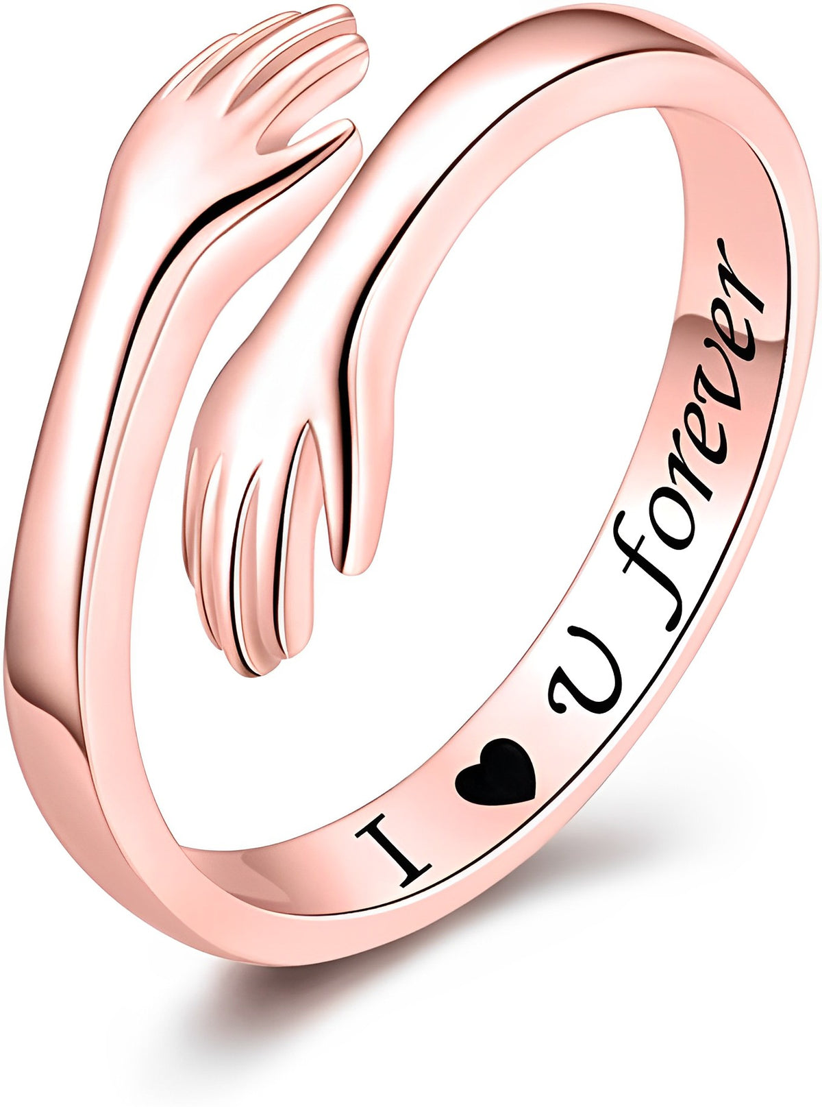 Adjustable I Love You Forever Hug Rings