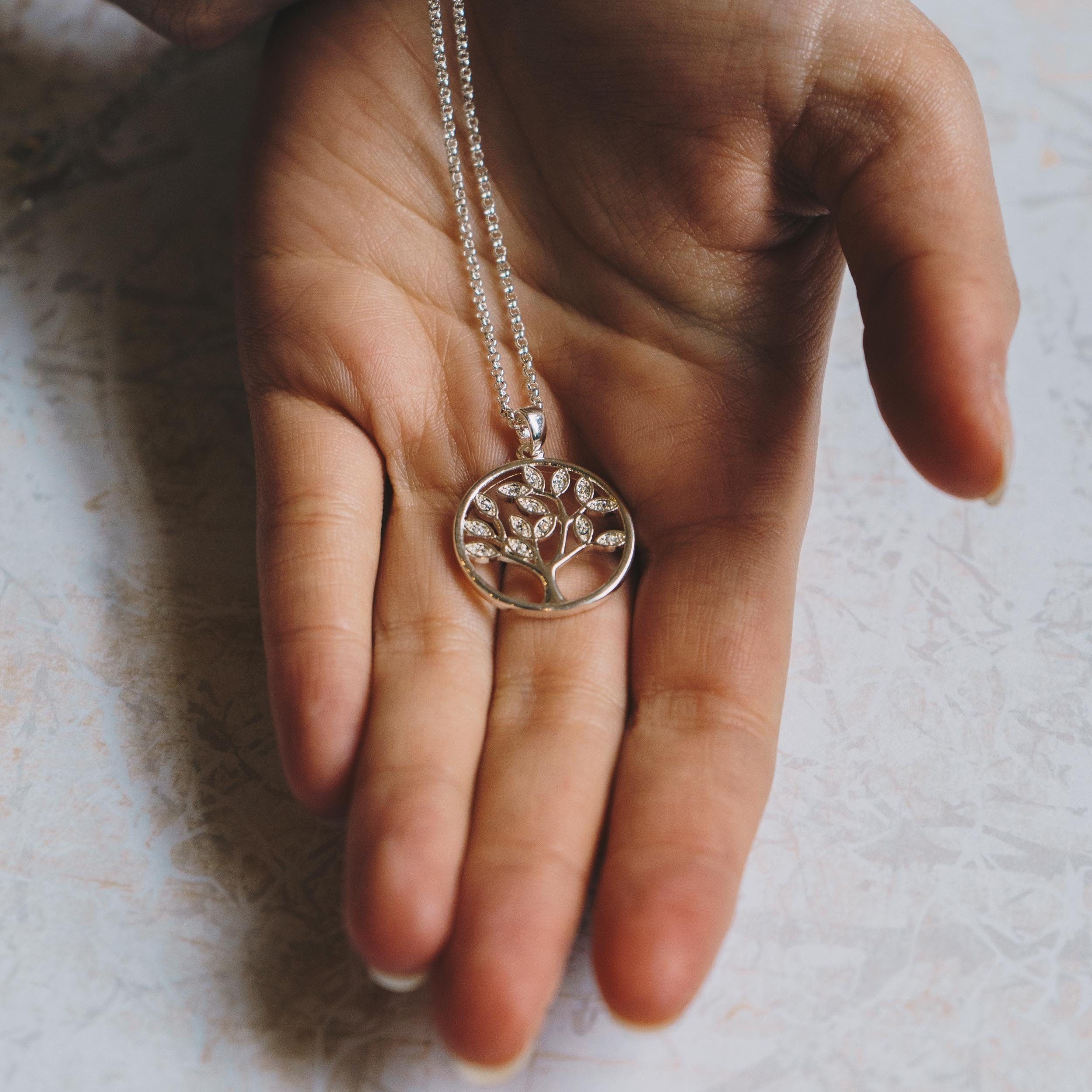 Silver Plated Tree of Life Necklace