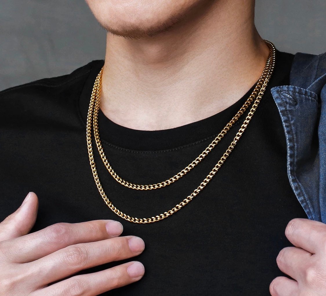 Gold Plated Stainless Steel Cuban Necklace