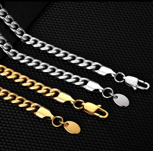 Gold Plated Stainless Steel Cuban Necklace