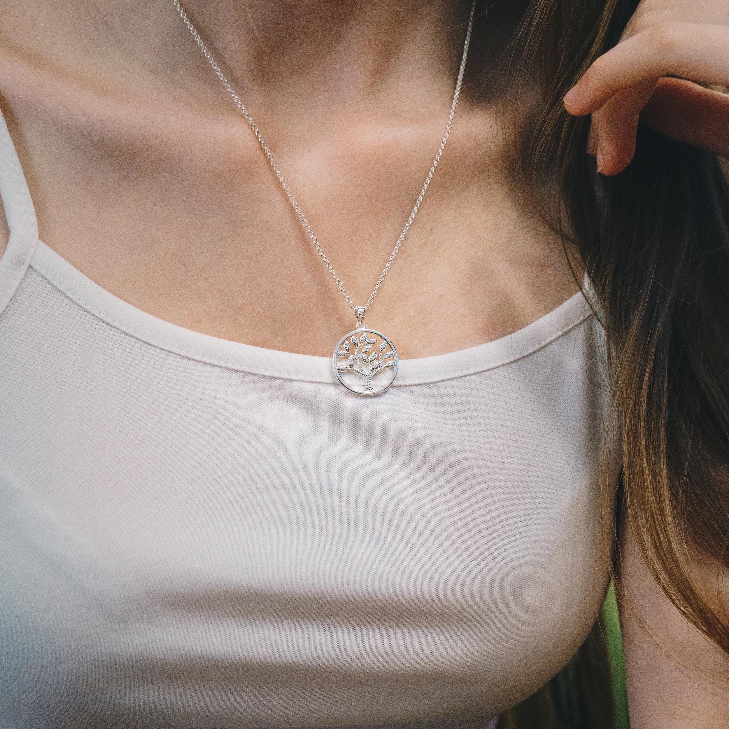 Silver Plated Tree of Life Necklace