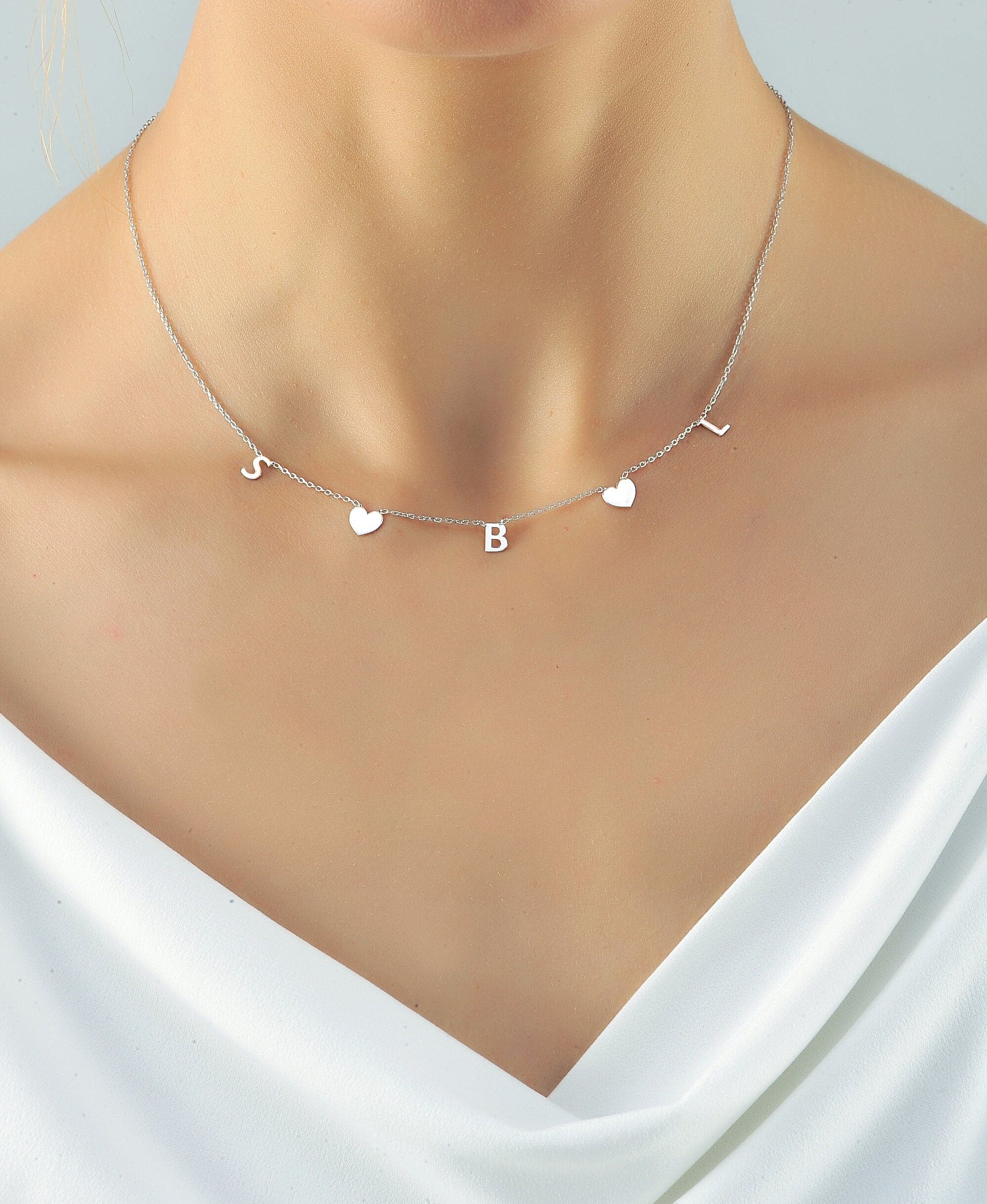 Personalised 14K Gold Plated Initial Necklace