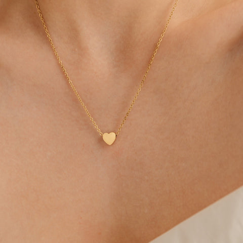 Tiny Heart Necklace in Gold