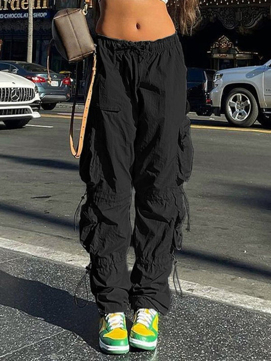 Parachute Cargo Pants Black | Oversized Fit Streetwear