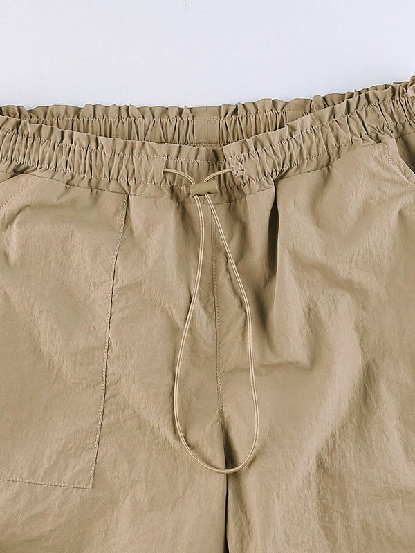 Pocket Drawstring Parachute Cargo Pants