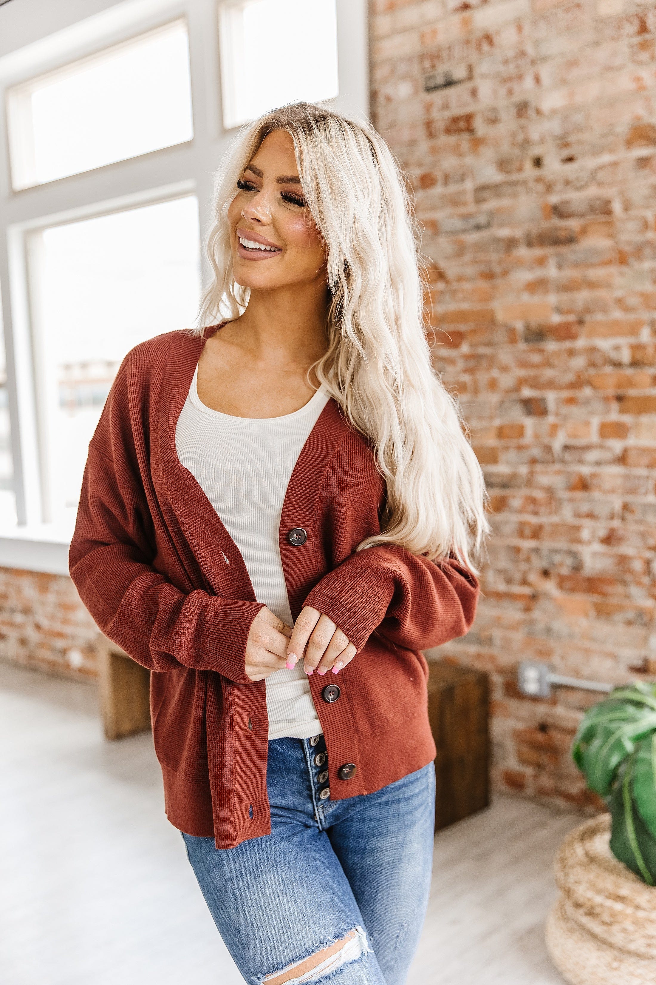 Emma Button Up Sweater Cardigan - Goupick