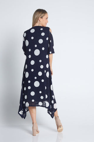 Emmalyn Dress - Navy White Spot - Goupick