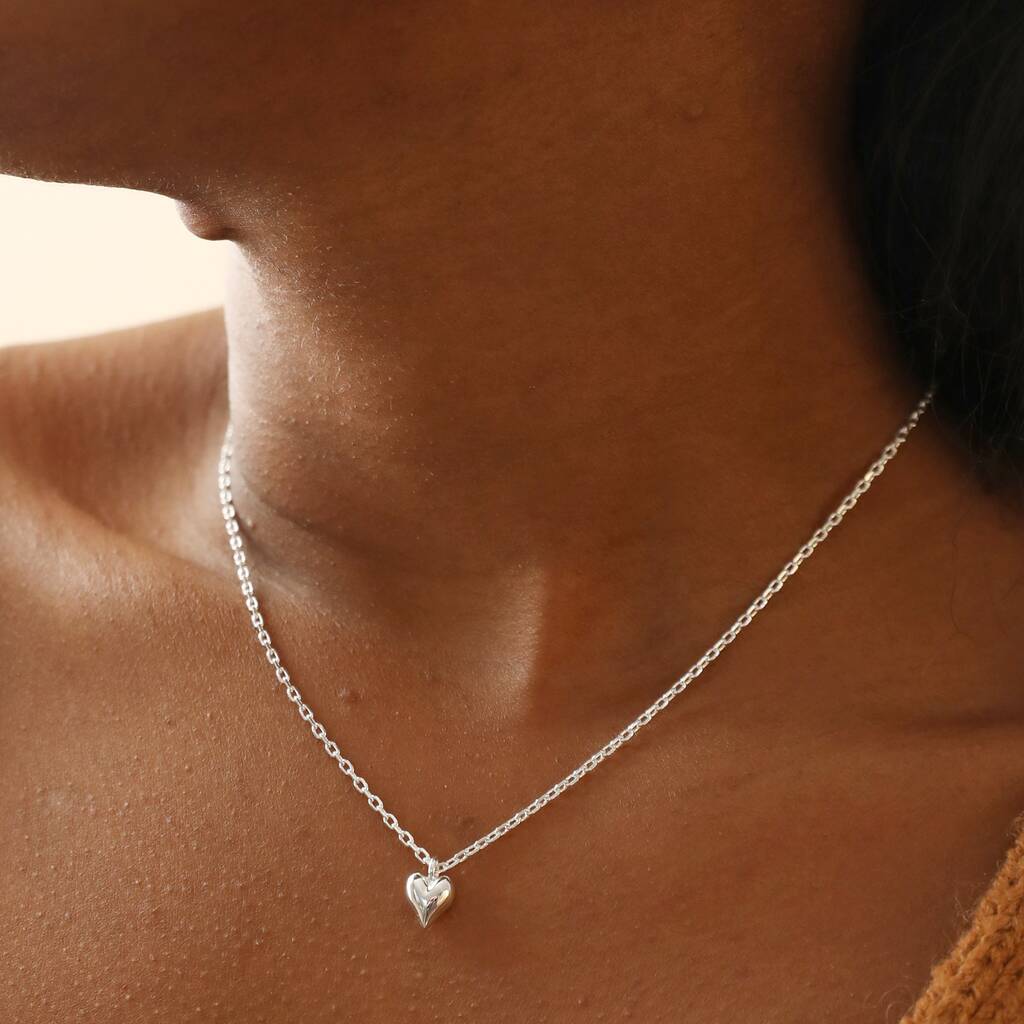 Tiny Heart Pendant Necklace | Gold & Silver
