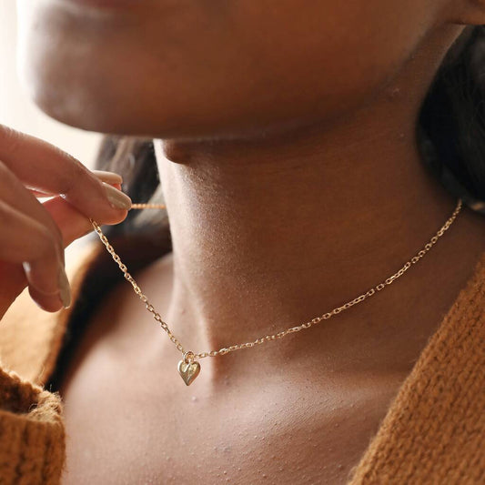 Tiny Heart Pendant Necklace | Gold & Silver