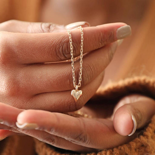 Tiny Heart Pendant Necklace | Gold & Silver