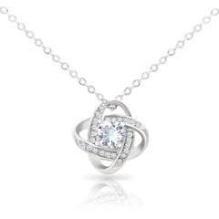 White Gold Necklace With Real Rose - A Romantic Gift for Her