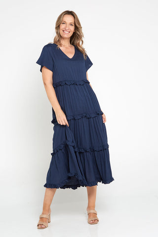 Madisyn Dress - Navy - Goupick