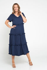 Madisyn Dress - Navy - Goupick