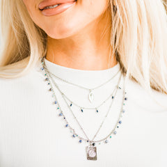 Silver Charm Layer Necklace - Goupick