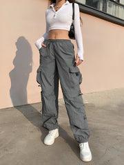 Parachute Cargo Pants - Gray