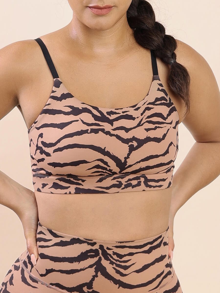 Women's Sports Tiger Print Bra